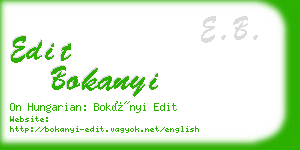edit bokanyi business card